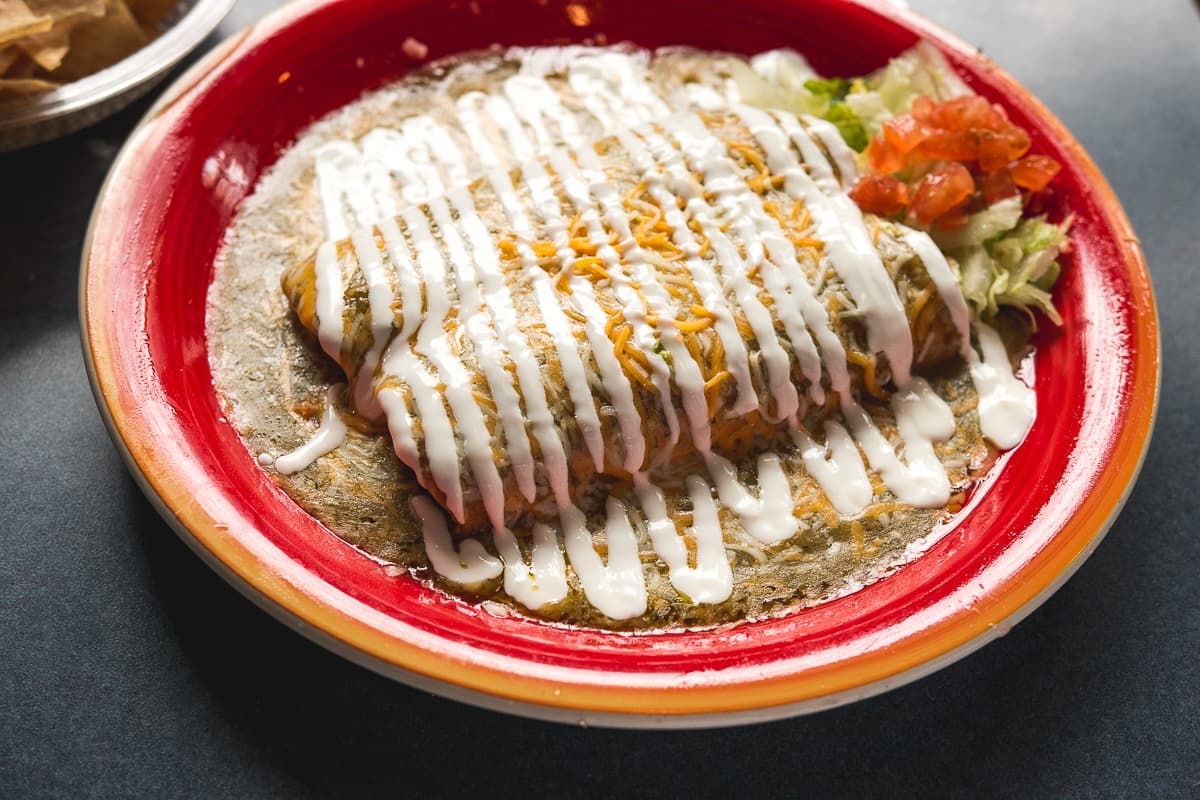 Green Enchiladas at Papa Locos Tacos & Burgers (Credit: Jackie Tran)