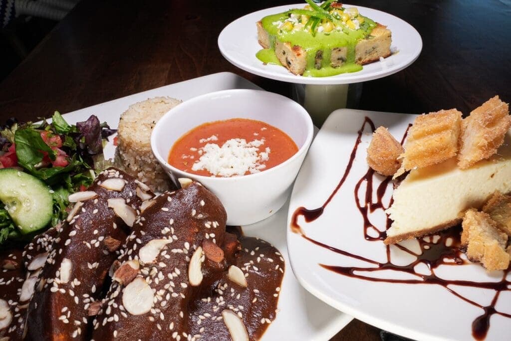 a plate of food on a table