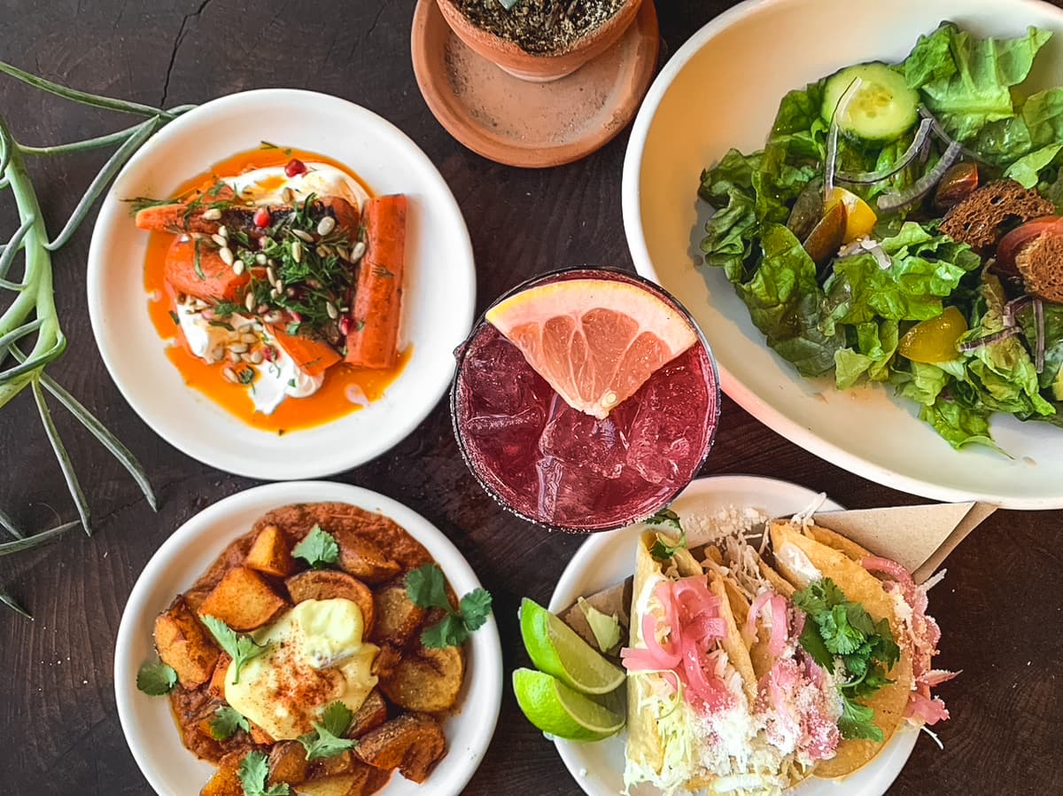 Assorted food and drink from Tito & Pep during happy hour (Credit: Jenn Teufel Schoenberger)
