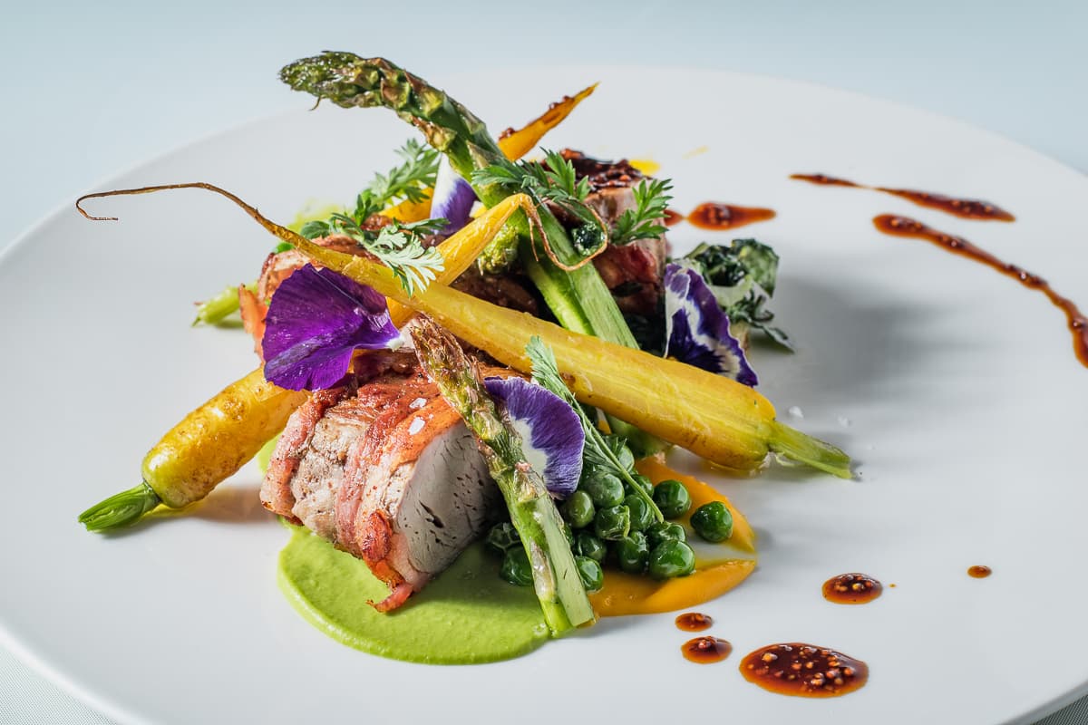 Pancetta-Wrapped Pork Tenderloin at PY Steakhouse (Credit: Jackie Tran)