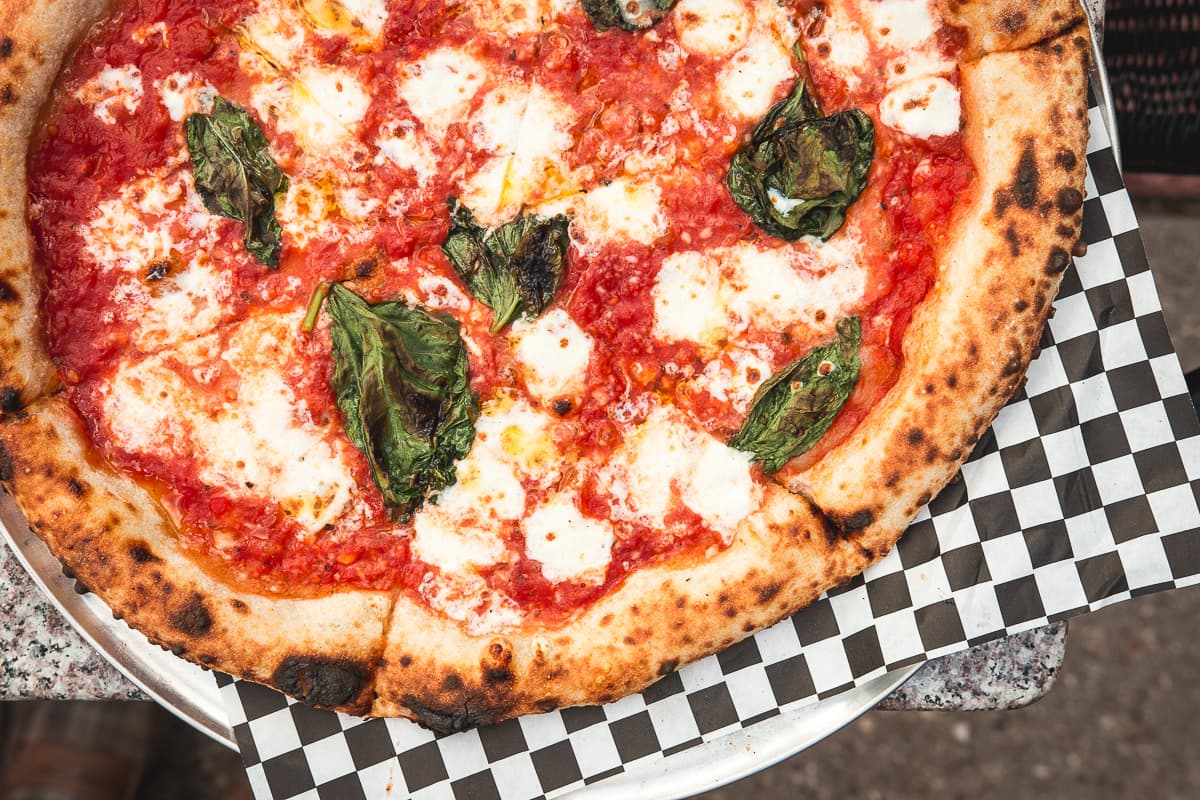 Margherita Pizza at Charred Pie