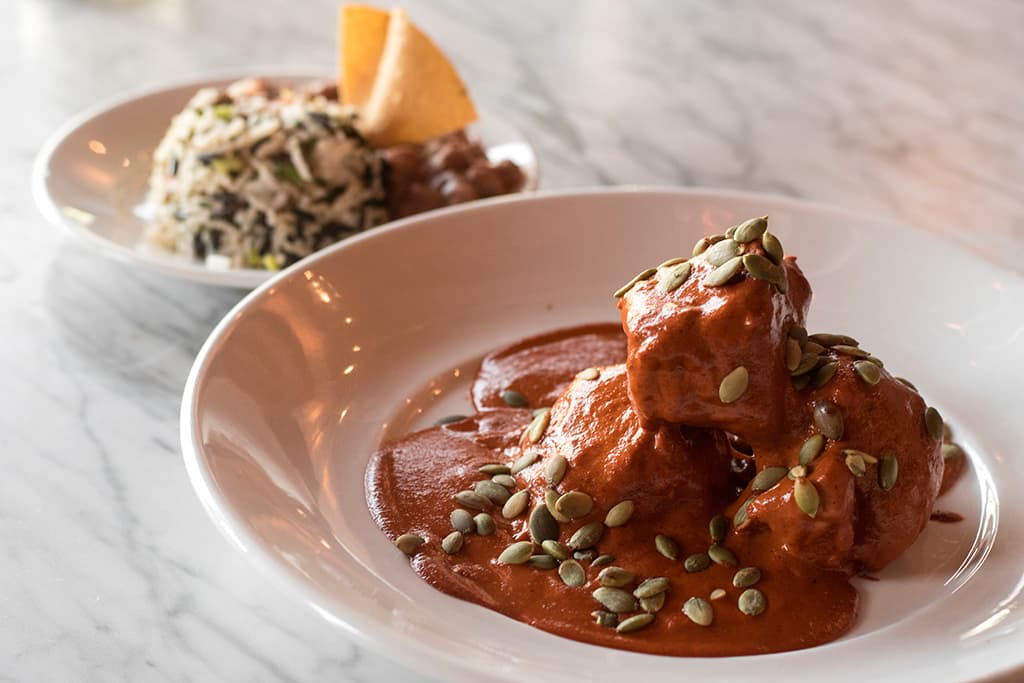 Mole pipian rojo at Elvira's Restaurant in Tucson (Credit: Jackie Tran)