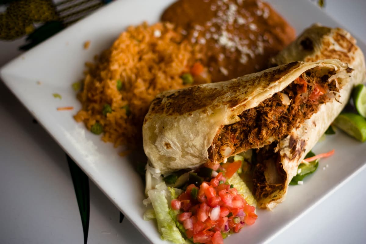 Carne seca burro at El Charro on Court Avenue in Tucson, Ariz.