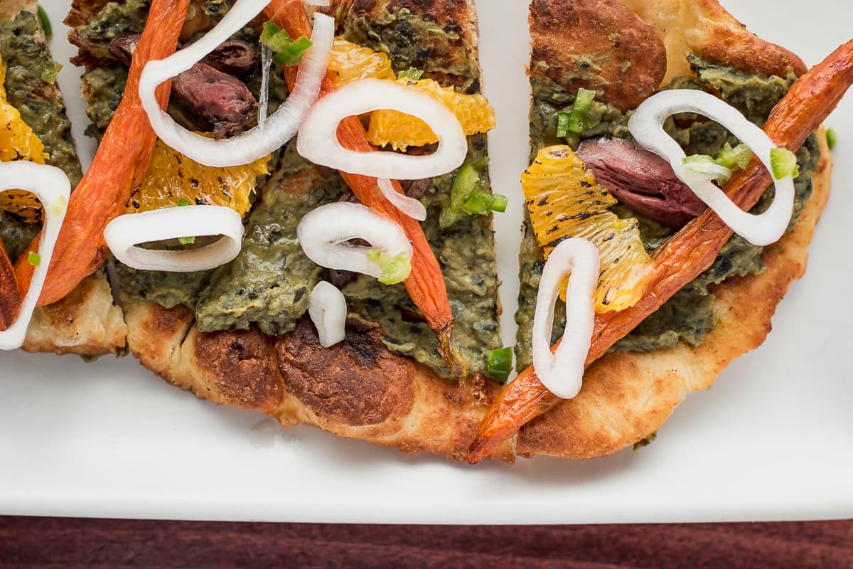 Seared Duck Heart Flatbread at the Coronet (Credit: Jackie Tran)