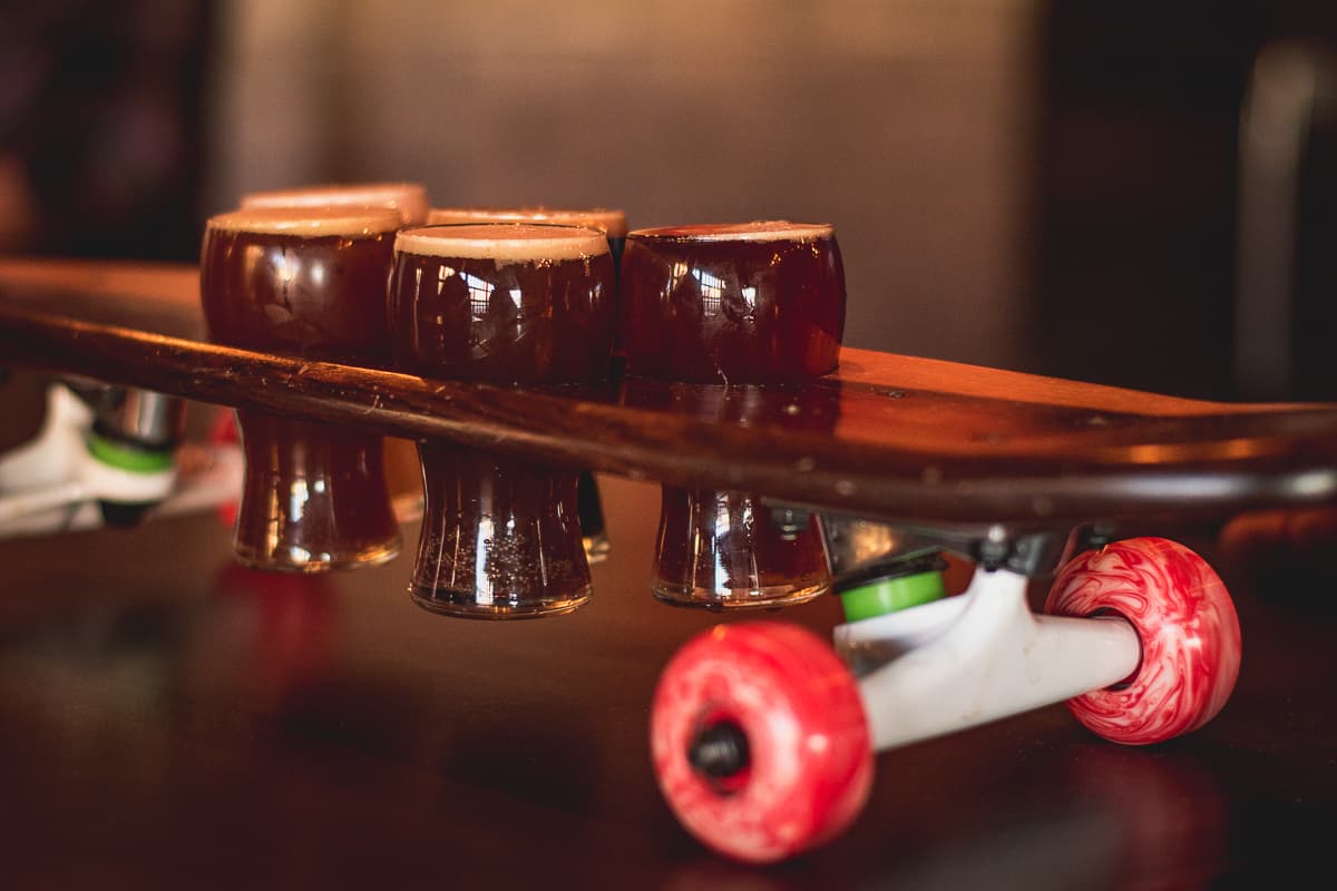 Crooked Tooth Brewing Company beer flight (Credit: Jackie Tran)