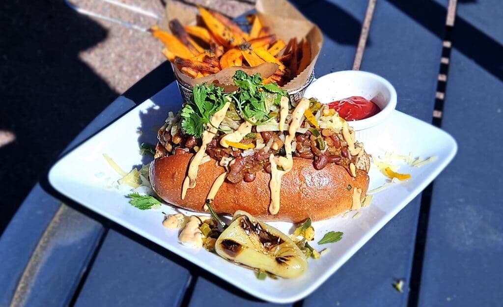a plate of food on a table