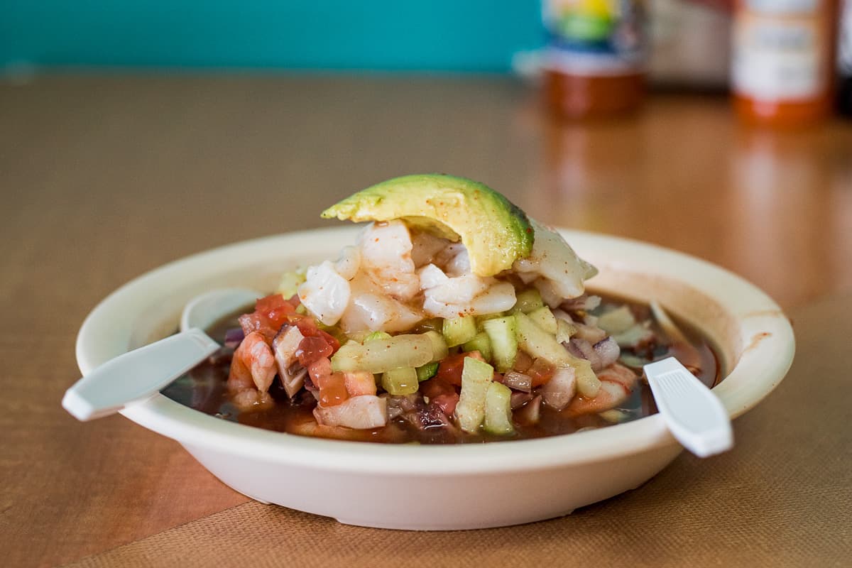 Ahogada Tostada at JPS Seafood Market & Restaurant (Credit: Jackie Tran)