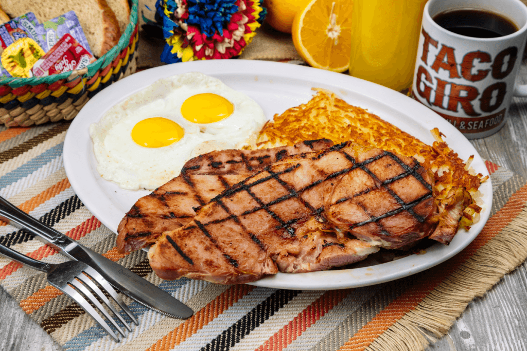 a plate of food on a table