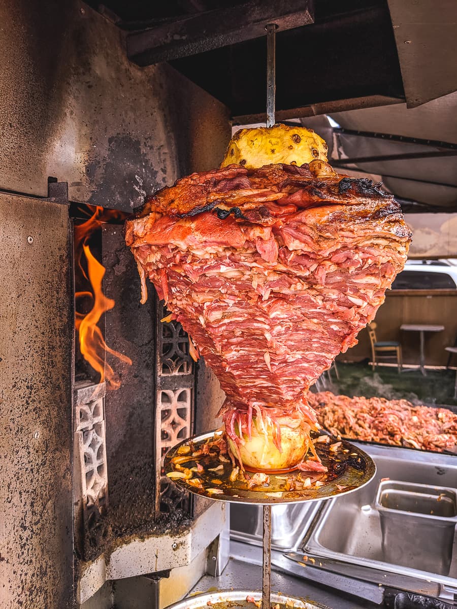 Trompo of Al Pastor at Polo's Taqueria at the Tohono O'odham Swap Meet