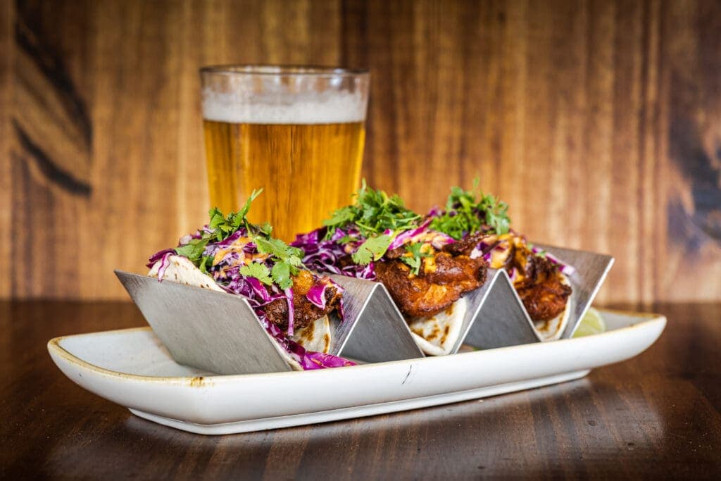 a plate of food on a table
