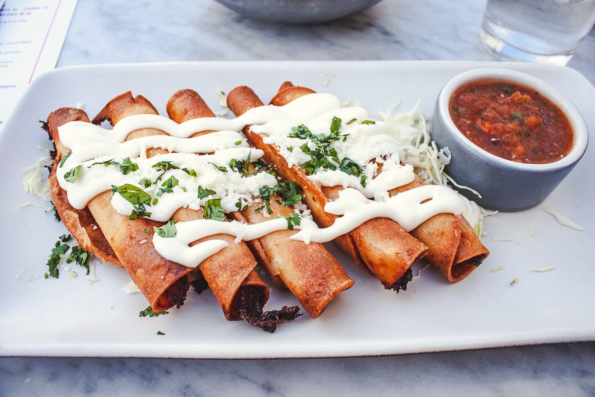 Sweet Potato Taquitos at Reforma Modern Mexican. Mezcal + Tequila (Credit: Chelsey Wade)
