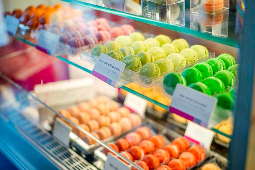 a variety of fruit on display in a store