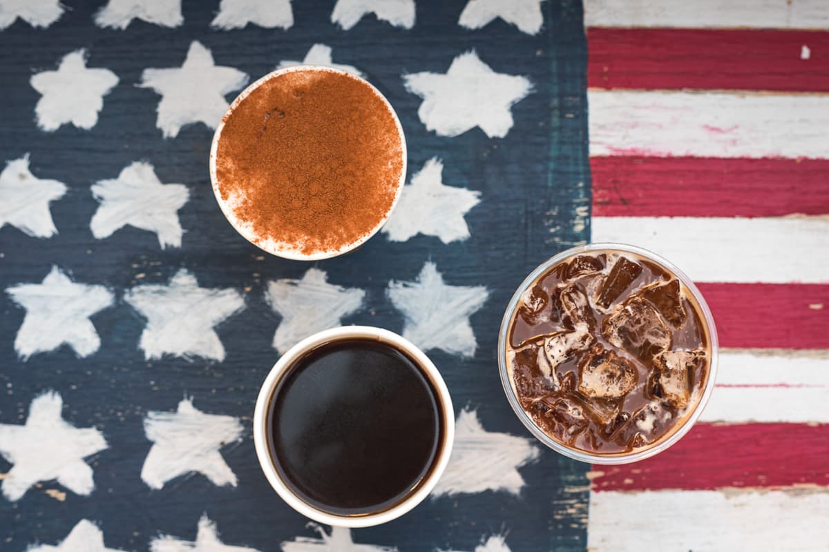 Chai Latte, Americano, and Caramel Macchiato at Tay's Brew House (Credit: Kate Severino) Macchiato, Americano, and Chai Latte at Tay's Brew House (Credit: Kate Severino)