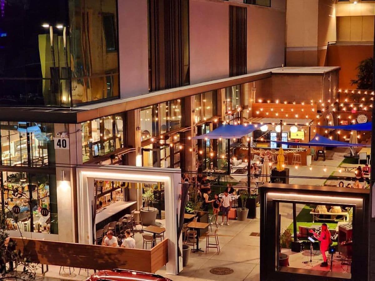a store inside of a building