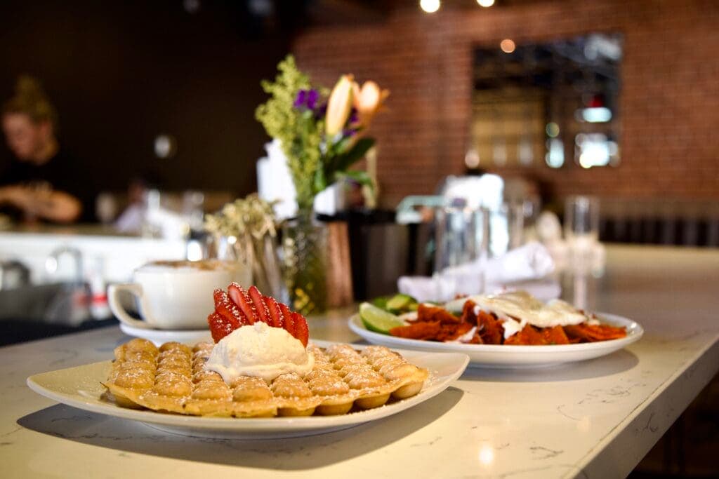 a plate of food on a table
