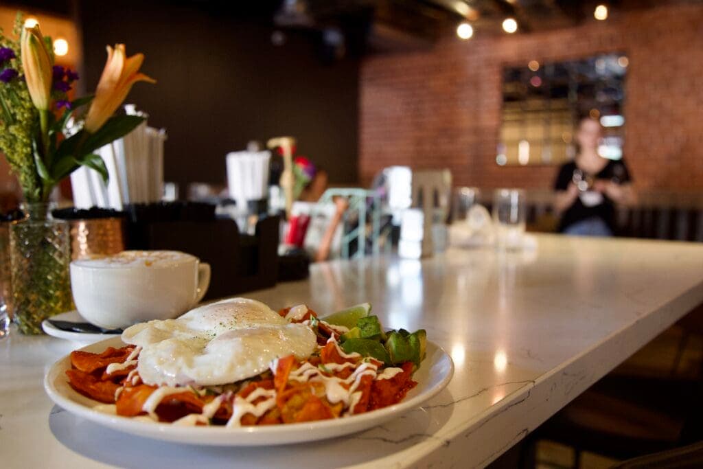 a plate of food on a table