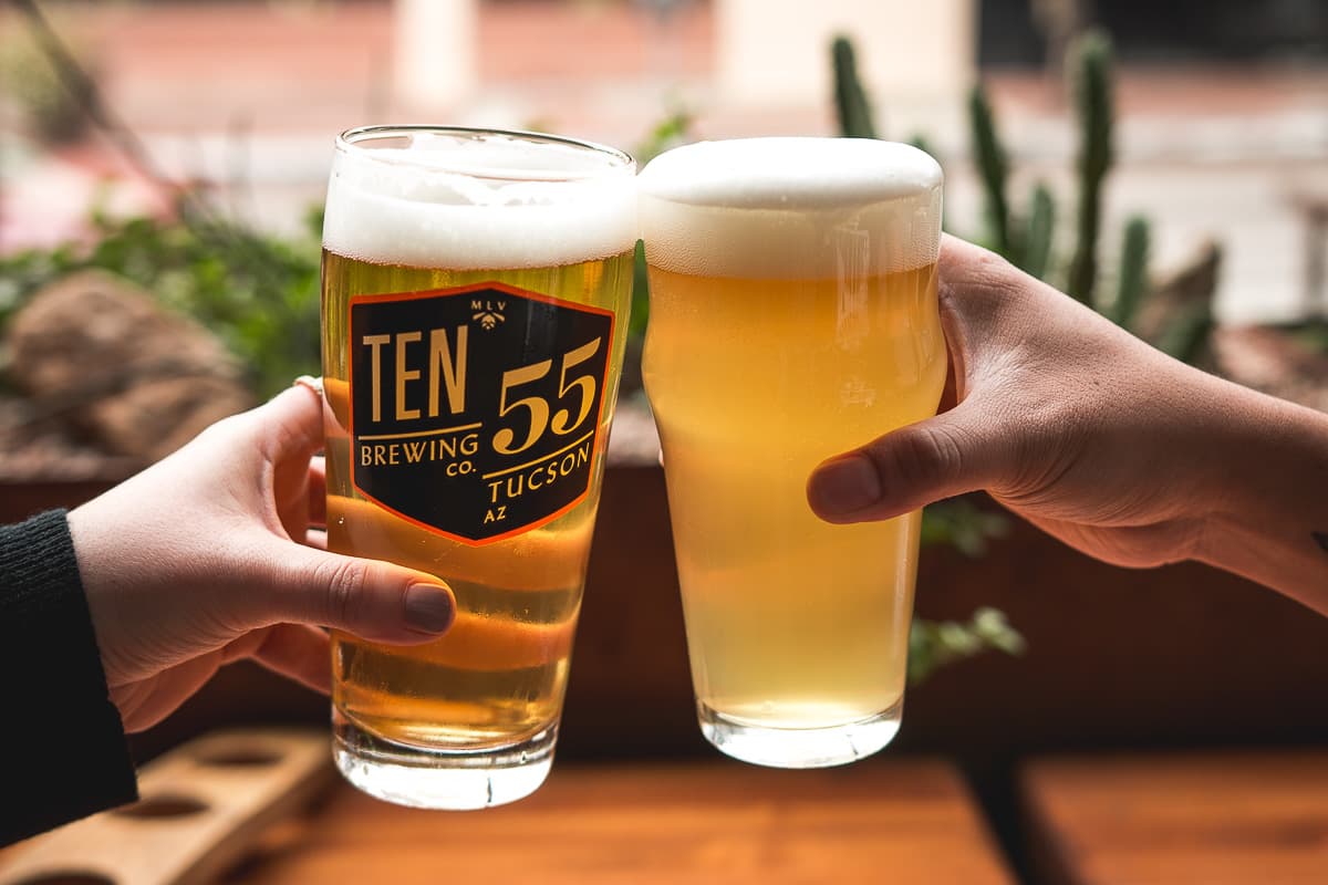 Beers at Ten55 Brewing Company (Credit: Adam Lehrman)