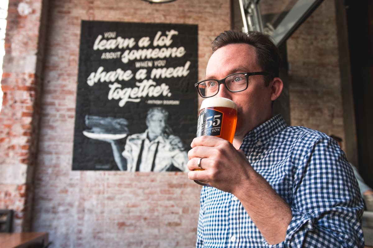 Chris Squires at Ten55 Brewing Company (Credit: Jackie Tran)