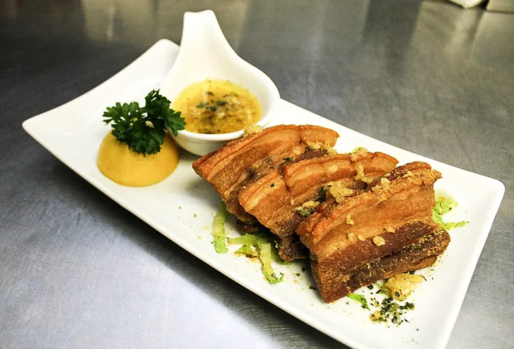 a plate of food on a table