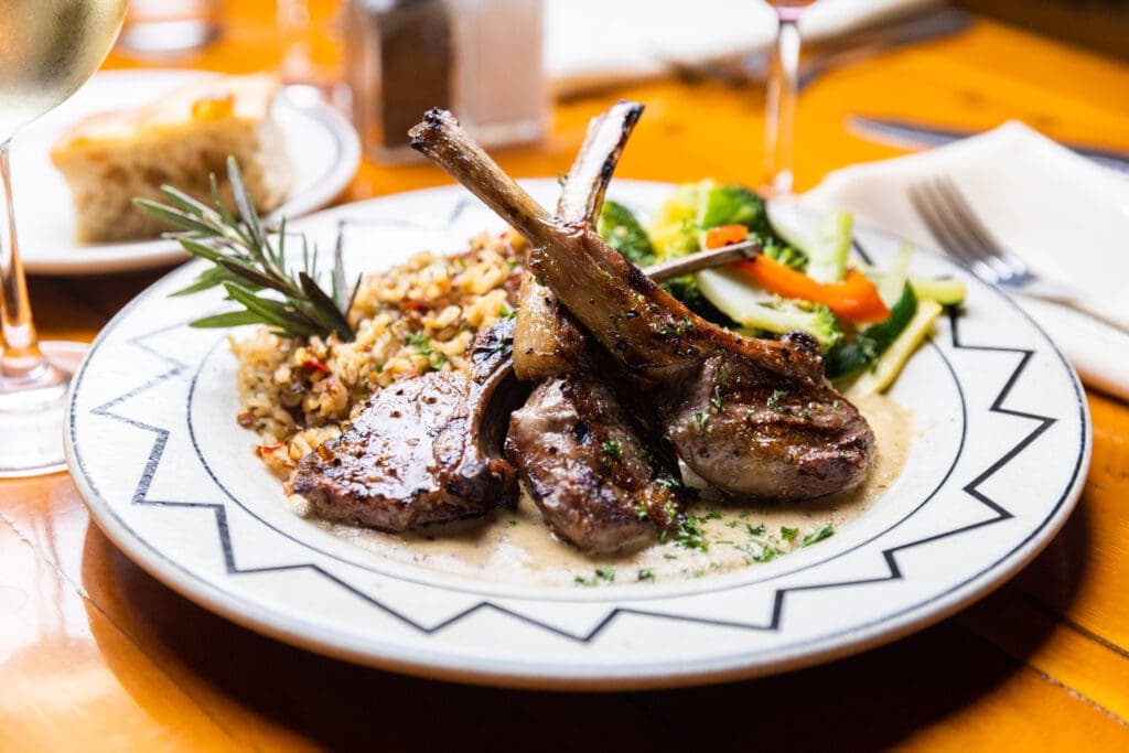 a plate of food on a table