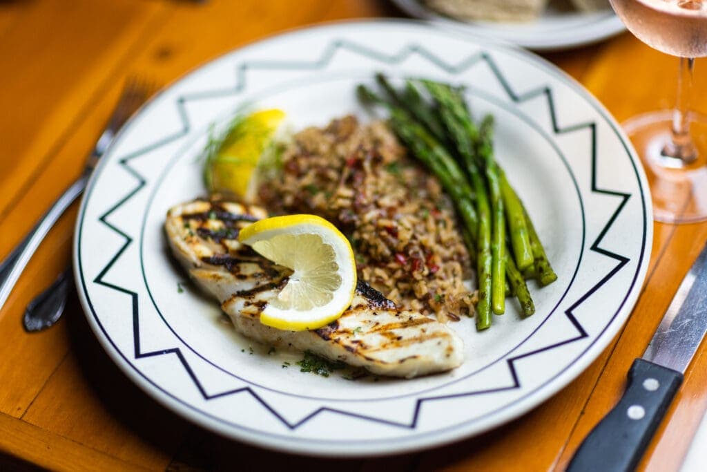 a plate of food on a table