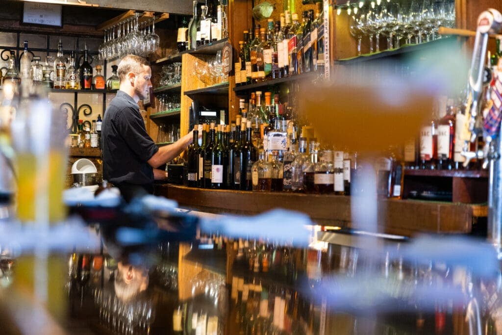 a man in a bar