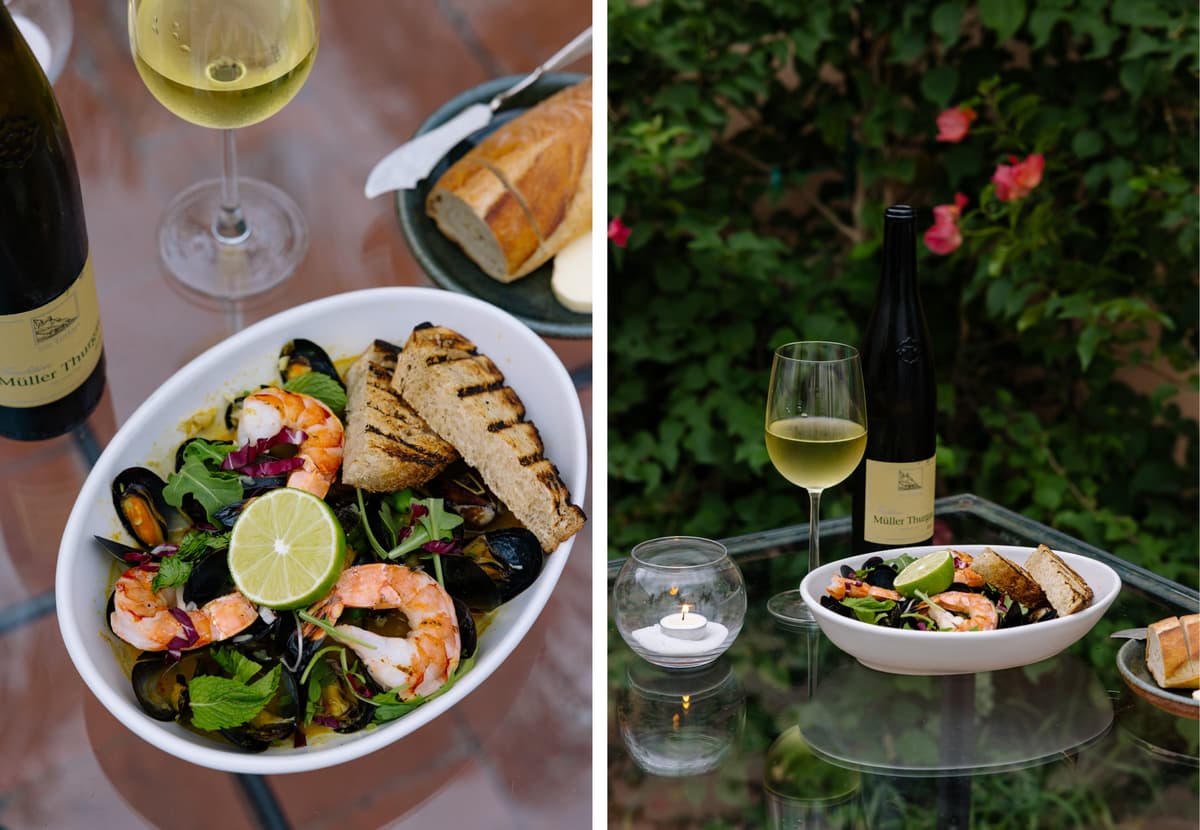 Thai Mussels and Grilled Shrimp at The Coronet (Photo by Anna Smirnova)