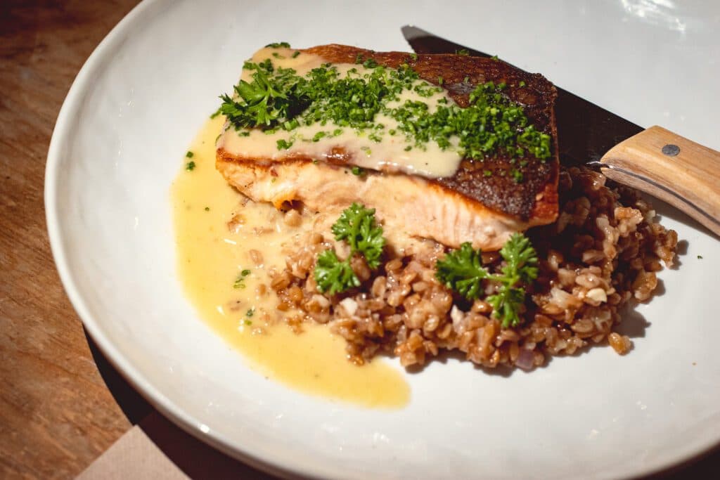 Crispy Skin Salmon at the National (Photo by Jackie Tran)