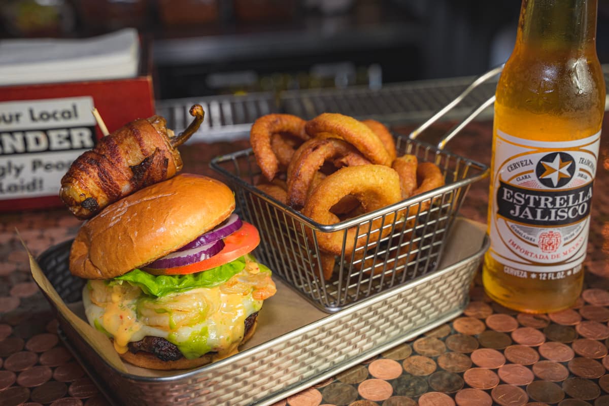 Burger and beer at the Neighborhood