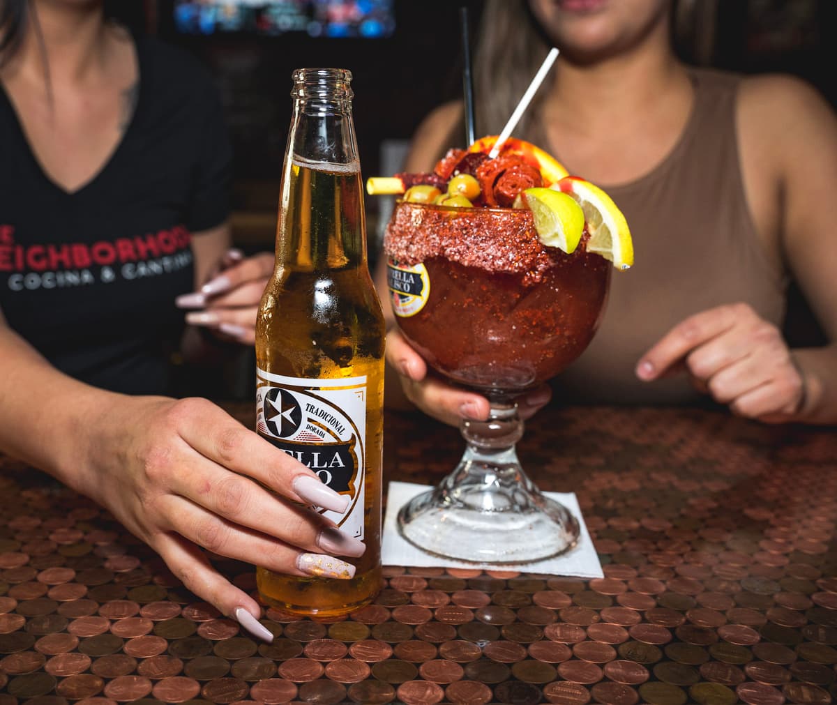 Beer and Michelada at The Neighborhood