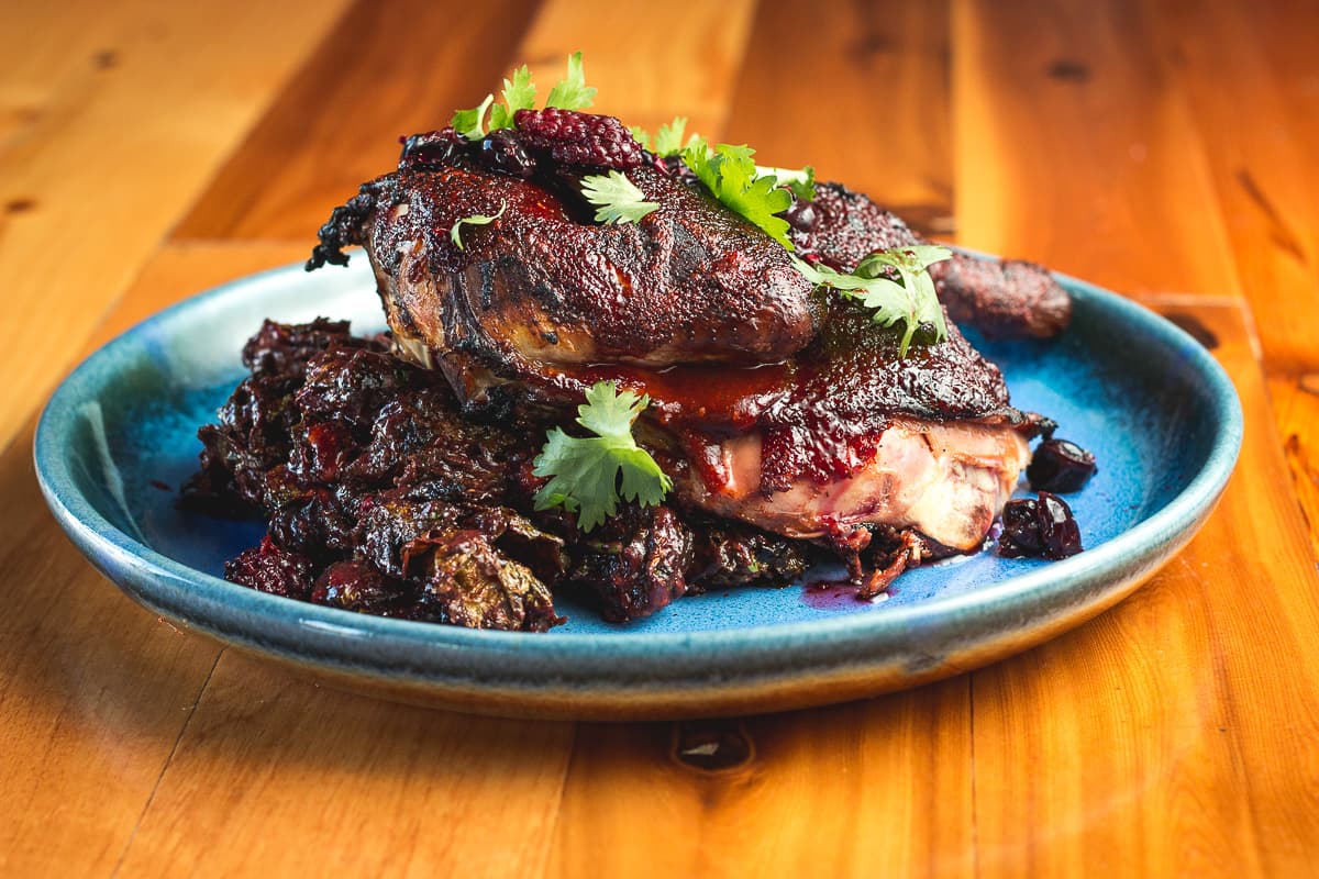 Blueberry Sweet Tea Smoked Chicken at The Parish