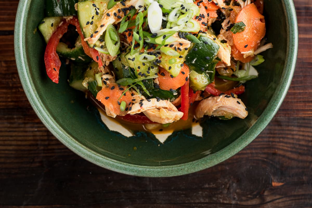 Szechuan Chicken Salad at Thunder Canyon Brewstillery (Credit: Jackie Tran)