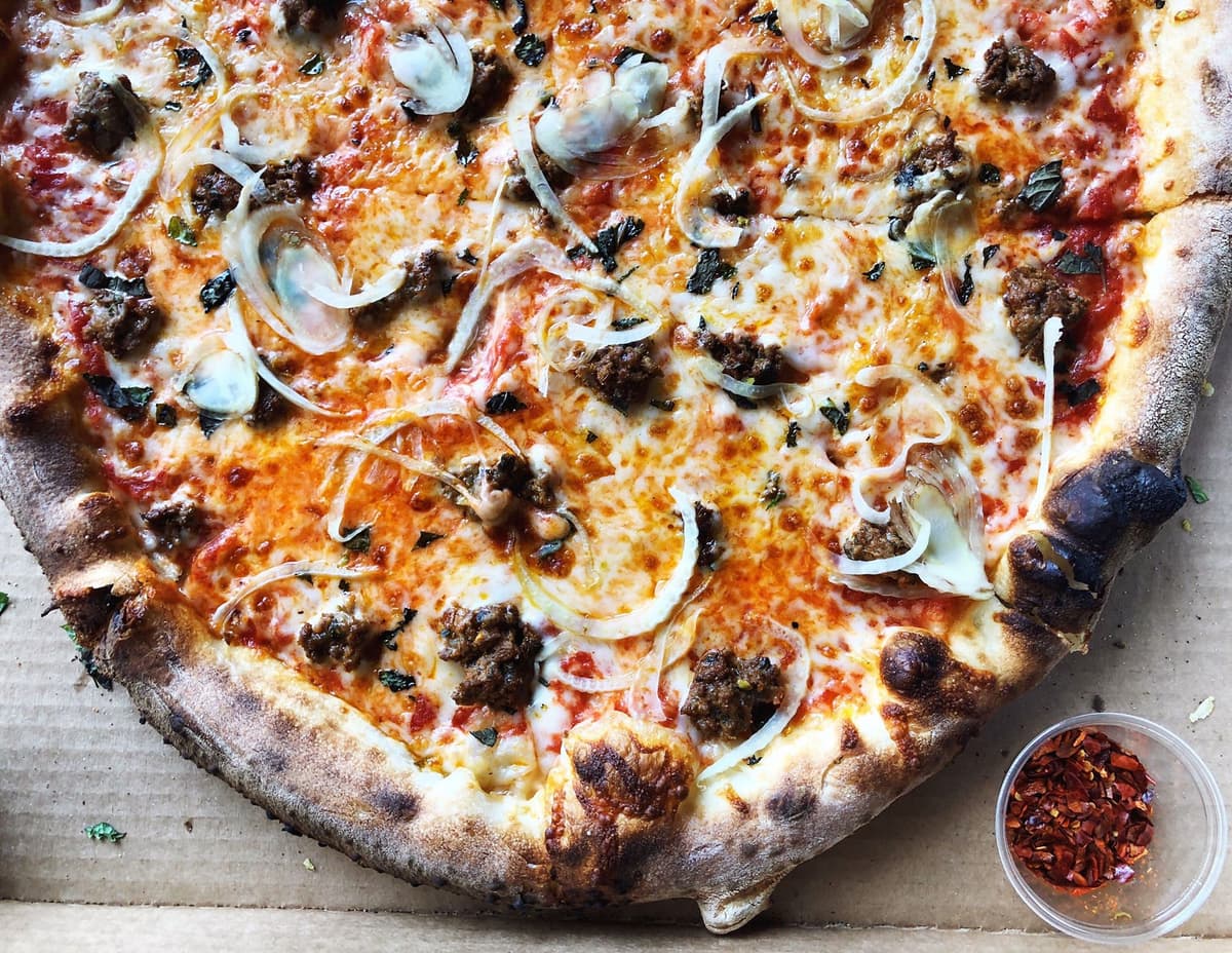 Pizza from Time Market (Credit Melissa Stihl)