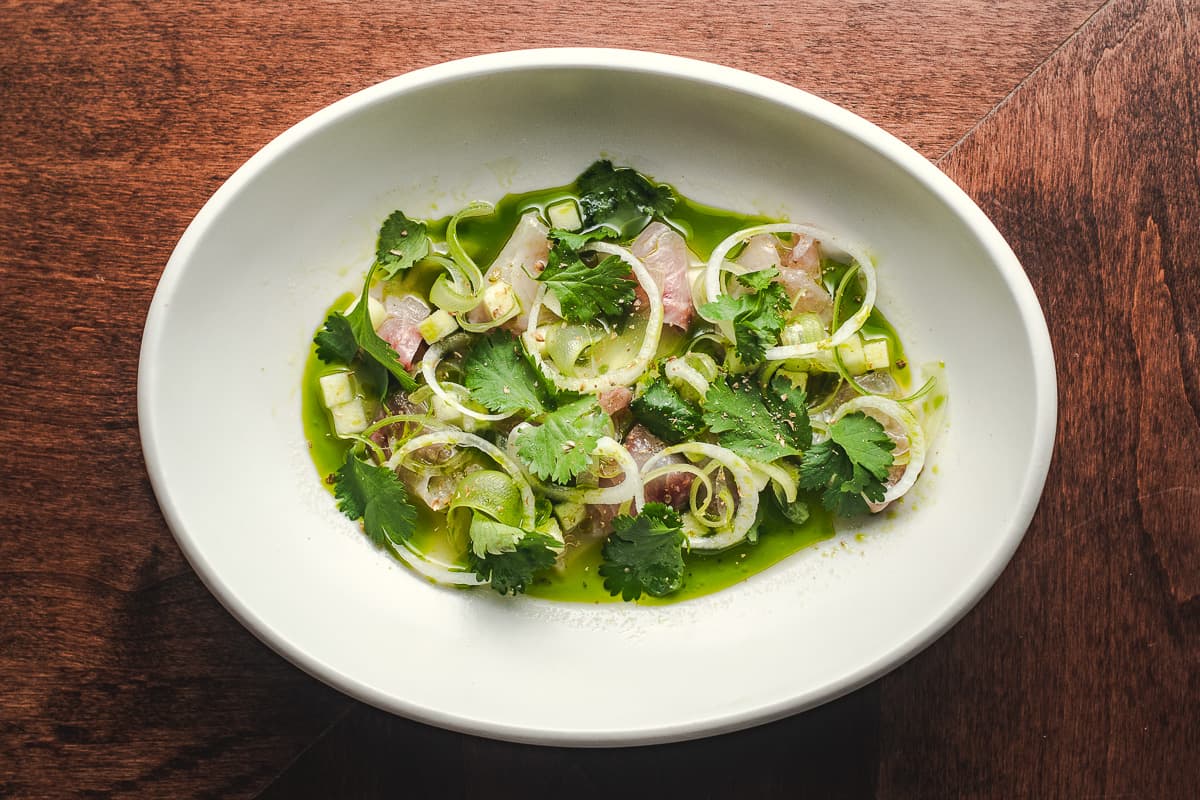 Kampachi Aguachile at Tito & Pep (Credit: Jackie Tran)