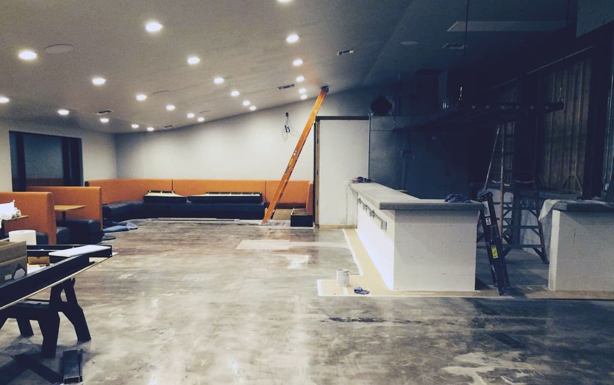 Ongoing renovations in the new Trident II space (Credit: Trident Grill)