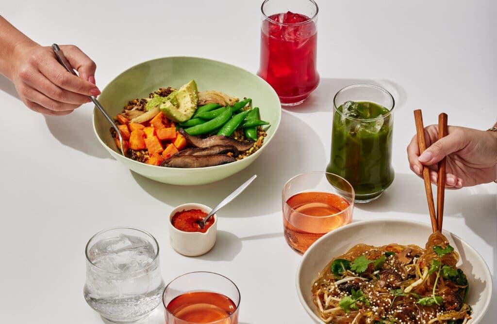 a plate of food on a table