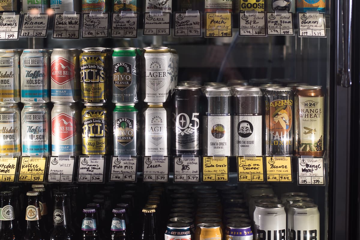 Beer fridge at Tap & Bottle North (Credit: Jackie Tran)