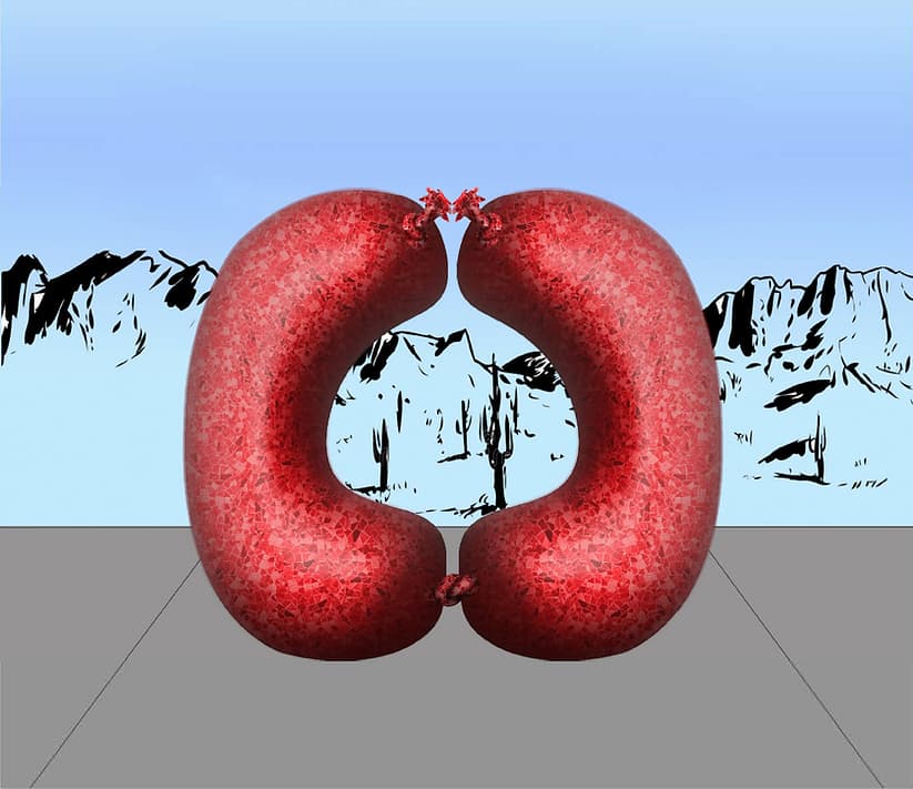 Mosaic sculpture for the Chinese Chorizo Project (Photo courtesy of Chinese Chorizo Project)