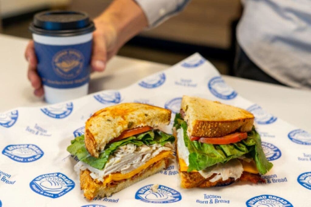 a sandwich cut in half on a plate