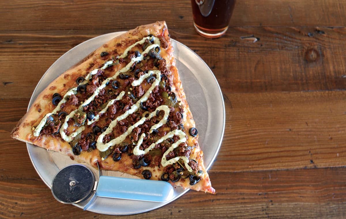 Baja Slice at Bear Canyon Pizza (Photo by Kayla Rutledge)