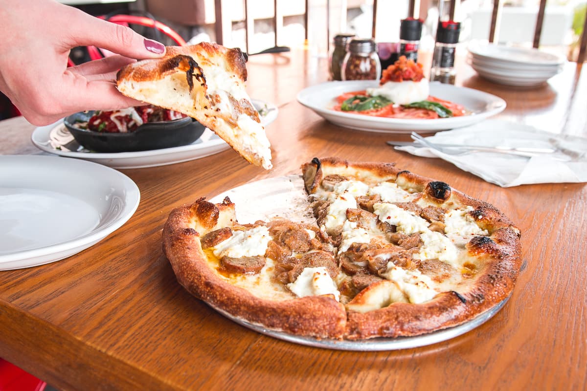 Sausage Bianco Pizza at Trident Pizza Pub (Credit: Jackie Tran)