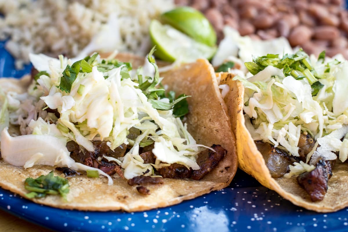 Chicharron tacos at La Botana Tacos + Patio + Amigos (Credit: Jackie Tran)