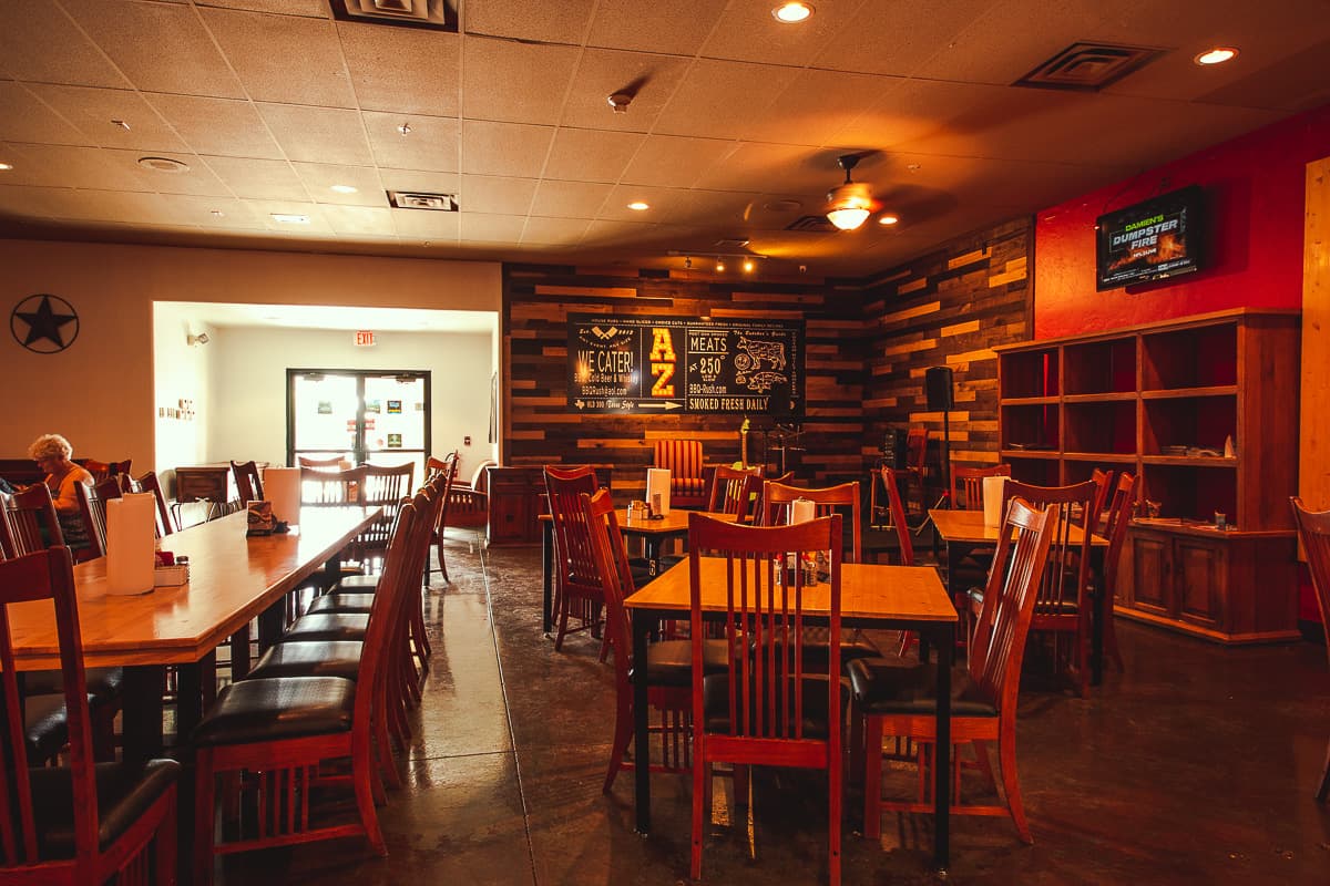 Interior at BBQ Rush and Twisted Tandoor at the KOA Resort