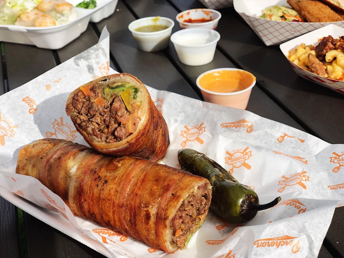 Bacon-wrapped Burrito at Percheron (Credit: Melissa Stihl)