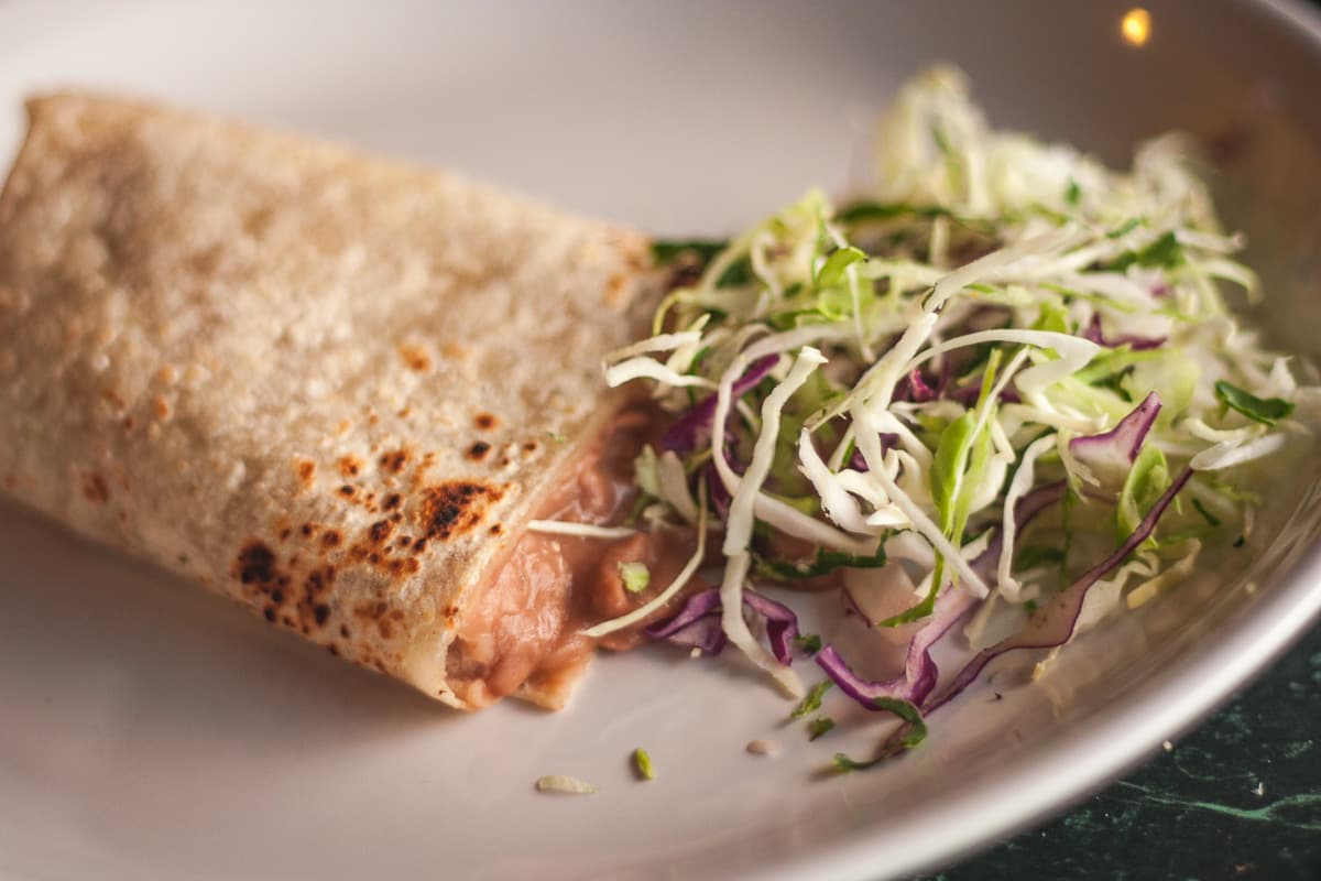 Bean burrito at La Indita (credit: Jackie Tran)