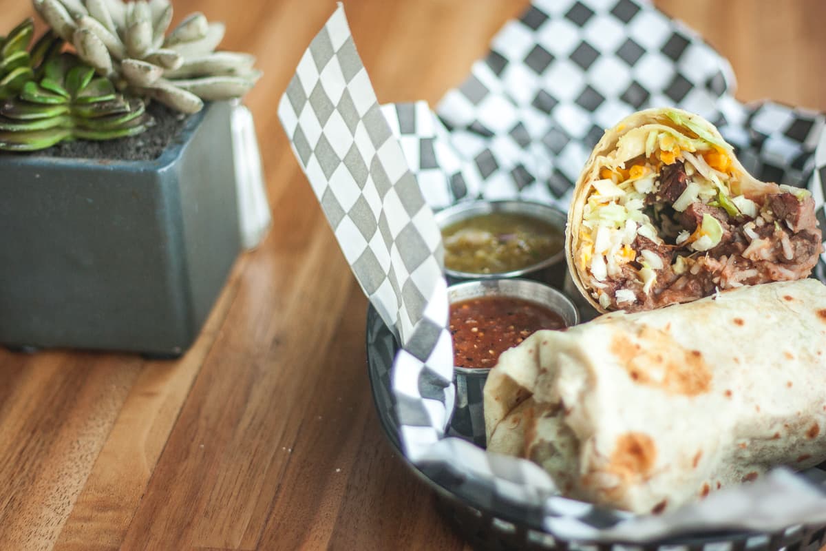 Adobo Steak Burrito from Seis Kitchen