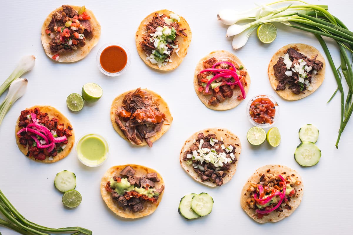 All the tacos from Carniceria los Vaqueros (Credit: Jackie Tran)