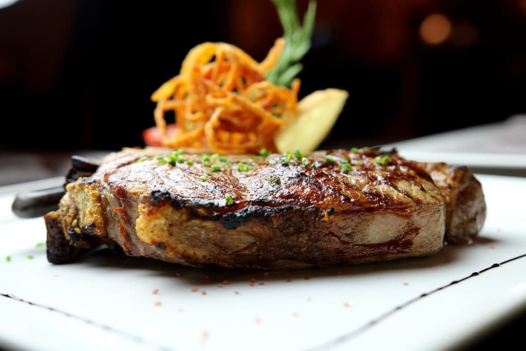 28 Day Dry Aged Cowboy Ribeye at PY Steakhouse, Casino del Sol