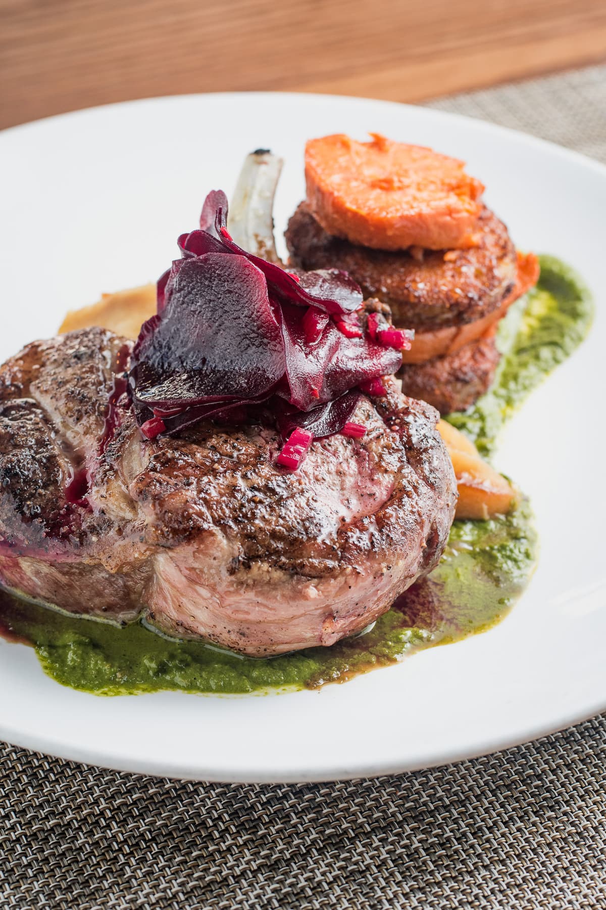 Kurobuta Pork Chop at the Grill at Hacienda Del Sol Guest Ranch Resort (Credit: Jackie Tran)