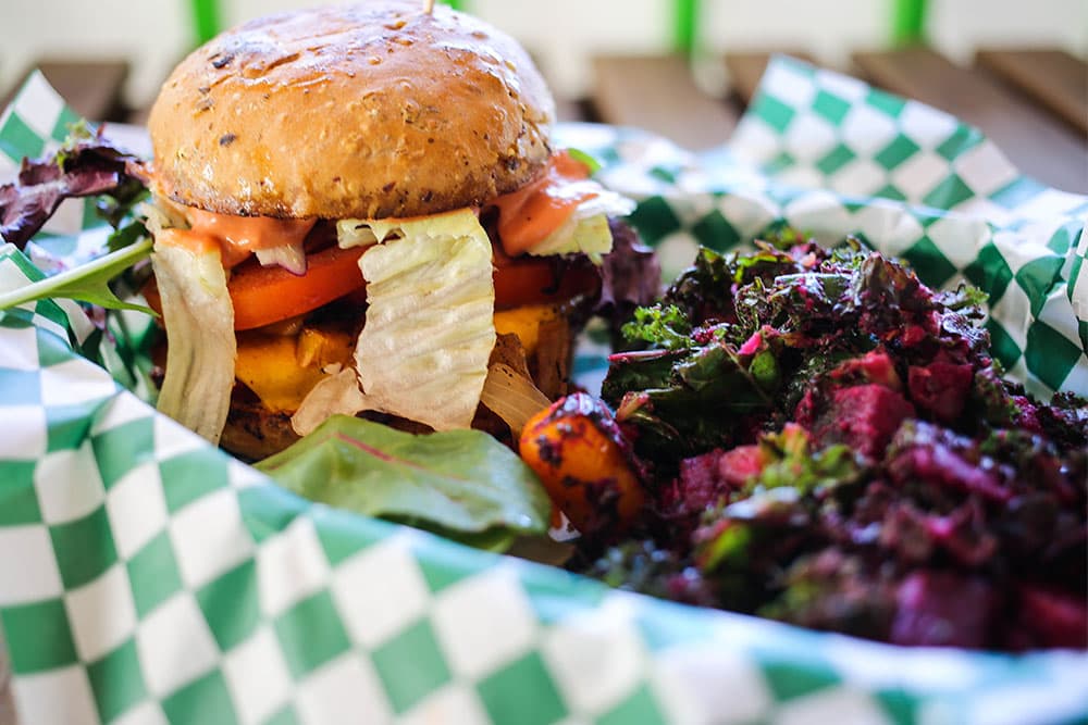 Beet Burger at Veg Box Cafe (Credit: Veg Box Cafe)